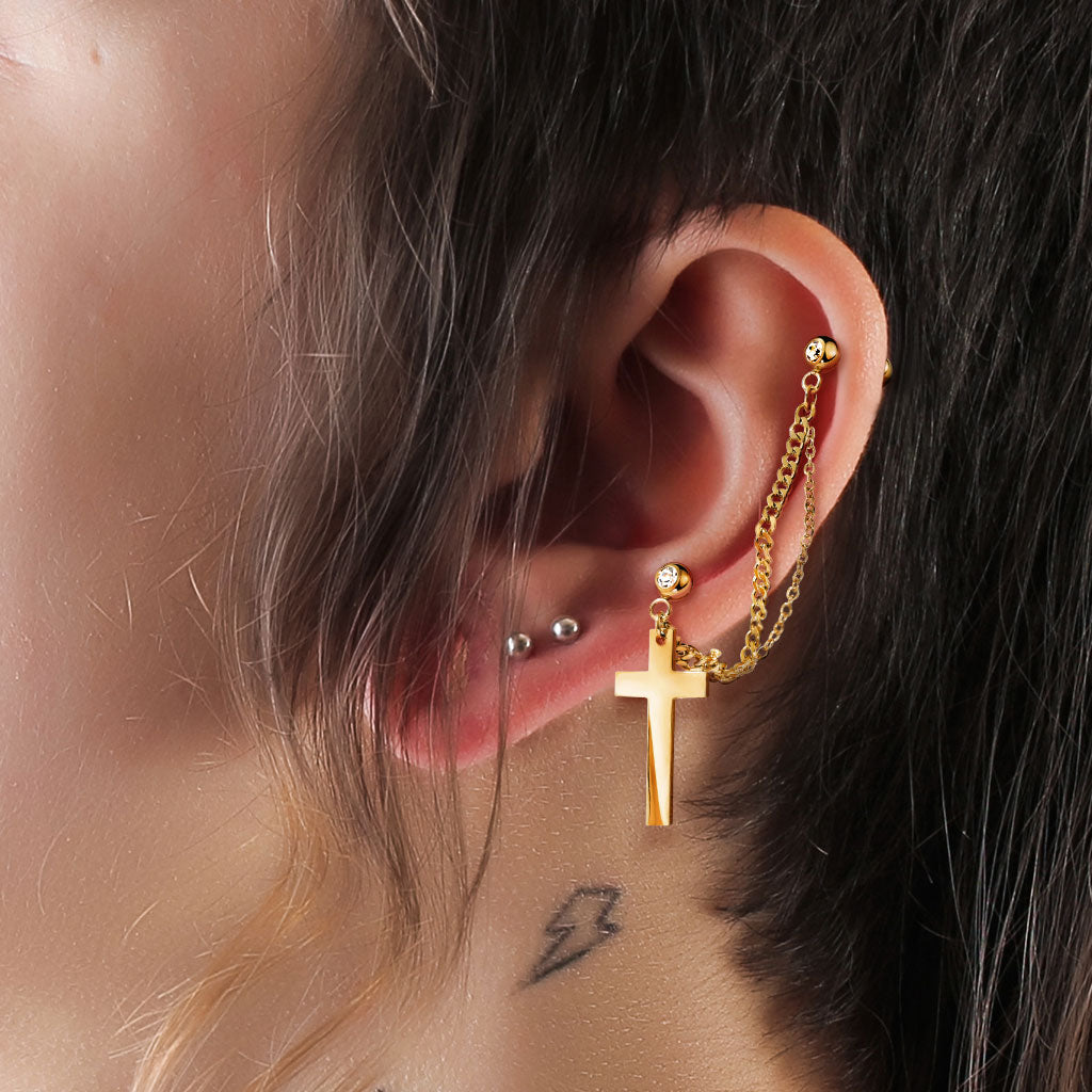 Tragus on sale cross earring