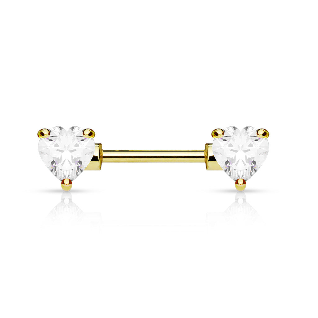 Diamond nipple ring titanium 14 gauge piercing bar