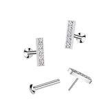 Threadless 8mm CNC Bar Top Labret Tragus Snug Ear Cartilage Helix Studs