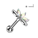 5 Marquise CZ Fan Ear Cartilage Daith Tragus Helix Ear Stud