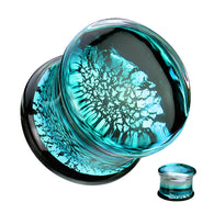 Pair Iridescent Glass Double Flare Ear Plugs (Copy)