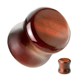 Pair Red Tiger Eye Double Flare Semi Precious Stone Plug