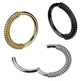 16G Spring Coil Hinged Segment Hoop Ring Tragus Cartilage