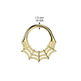 Titanium Spider Web Hinged Segment Hoop Ring Nose Septum Cartilage