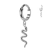 Titanium Snake Dangle Hinged Segment Hoop Ring Ear Cartilage