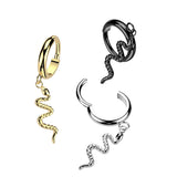 Titanium Snake Dangle Hinged Segment Hoop Ring Ear Cartilage