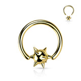 Spiked Ball Captive Rings Ear Cartilage Nose Septum Ring