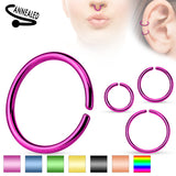 Titanium Round Ends Cut Ring For Ear Cartilage Daith Hoop Helix