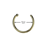 Titanium Nose Hoop Ring With Bar Stopper