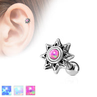 Opal Tribal Sun Ear Cartilage Daith Helix Tragus Barbell