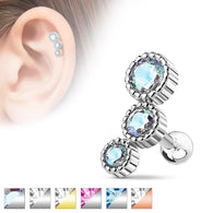 CZ Ear Cartilage Daith Helix Tragus Barbell