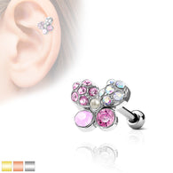 Butterfly Top CZ Ear Cartilage Daith Helix Tragus Barbell Stud