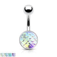 AB Effect Fish Scale Belly Button Navel Rings