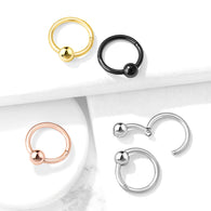 Solid Surgical Steel Hinge Hoop Segment Ring Ear Cartilage Nose Septum Tragus Rings