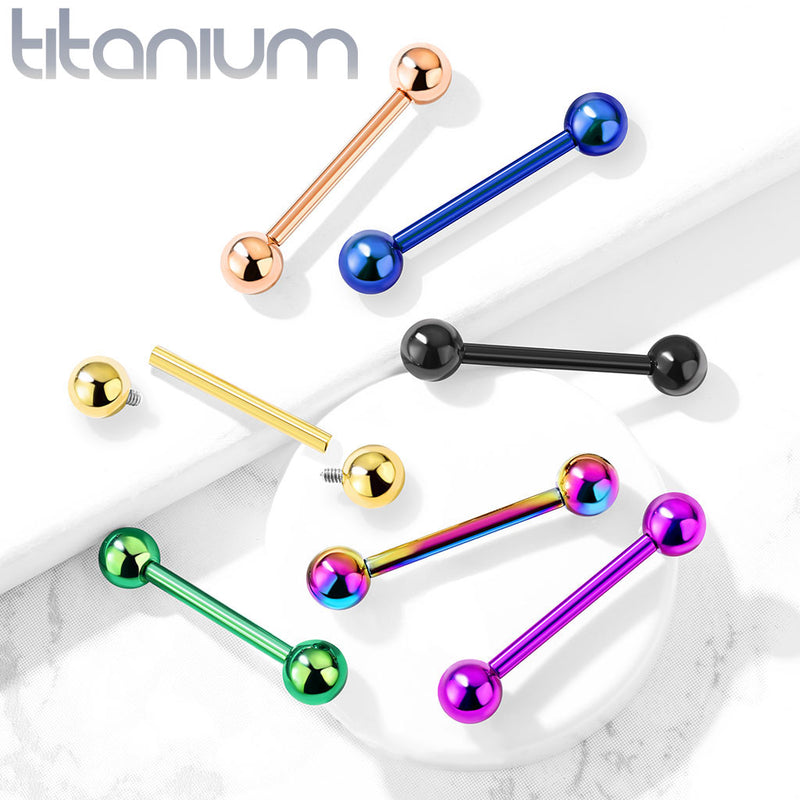 Titanium hot sale tongue rings