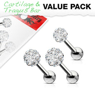 1 Pc Ferido Ball Cartilage Triple Tragus Helix Barbell Studs